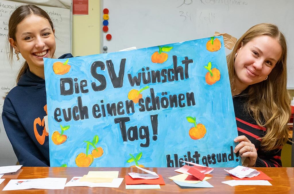 Im Gespräch mit den Schülervertreterinnen des Gymnasiums Kronshagen